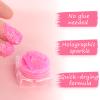 6 Pack Pink Holographic Glitter Gel for Face & Body - Sparkle Gel Makeup for Festivals, Parties, Halloween | Safe, Easy Wash Off for Hair, Cheer, Cosplay view 4
