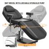 DeerDean Hydraulic Tattoo & Esthetician Chair Bed - 360 Swivel, 440Lbs Capacity - Adjustable Spa & Facial Treatment Bed for Tattoo Studio & Lash Salon (Black&Stool) view 2