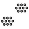 FRCOLOR 20pcs Elastic Hair Hairnets for Dancers Bun Covers Lace Design Hair Accessory for Dance Yoga and Daily Use view 1