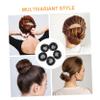 FRCOLOR 20pcs Elastic Hair Hairnets for Dancers Bun Covers Lace Design Hair Accessory for Dance Yoga and Daily Use view 2