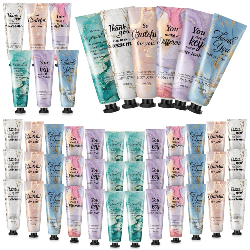 36pcs Mini Body Lotion Bulk Employee Appreciation Gifts for Coworker Teachers Valentines Day Inspirational Travel Size Dry Skin Hand Cream Lotion for Staff Team Women Men