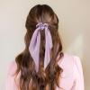 6 PCS Bow Silk Scrunchies, Hair Ties with Bow, Hair Scrunchies for Women Girls, Knotted Bow Silk Hair Ties, Satin Hair Ribbon Scrunchy Elastic Hair Tie Accessories Christmas Gifts view 2