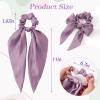 6 PCS Bow Silk Scrunchies, Hair Ties with Bow, Hair Scrunchies for Women Girls, Knotted Bow Silk Hair Ties, Satin Hair Ribbon Scrunchy Elastic Hair Tie Accessories Christmas Gifts view 3