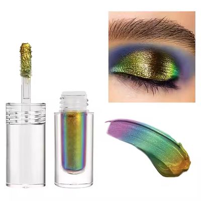 R.Y.M Liquid Eyeshadow Glitter Eye Makeup Shimmer Waterproof Long Lasting Glitter Mascara Chameleon Eyeshadow for Party Festival Eye Makeup (2#, 0.06 Ounce (Pack of 1))