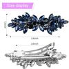 Austrian Crystal Bridal Hair Barrettes, Rhinestones Vintage Hair Clips, Sparkly Glitter Crystal Hairgrip Wedding Hair Headwear Accessories for Women Girls view 4