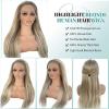 13x4 Blonde Lace Front Wigs Human Hair, Highlighted Ash Brown Mix Platinum Blonde #60 HD Balayage Lace Frontal Wigs Full Ends Colored Glueless Pre Plucked Lace Front Wigs Human Hair for Women 20 view 2