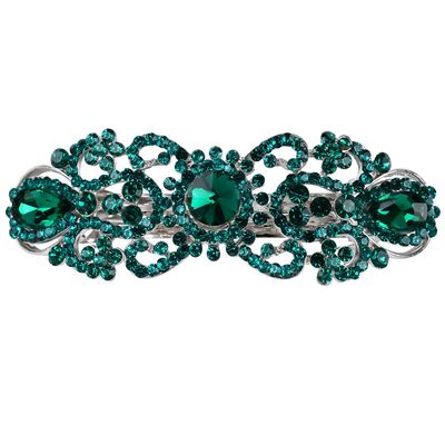 Austrian Crystal Bridal Hair Barrettes, Rhinestones Vintage Hair Clips, Sparkly Glitter Crystal Hairgrip Wedding Hair Headwear Accessories for Women Girls