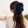 Large Bow Hair Claw Clips for Women Mesh Bubble Hair Barrettes for Thick Thin Hair Elegant Chiffon Silk Hair Accessories (Tulle black) view 2