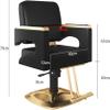 ELEFOCUS Hydraulic Barber Chair 360 Swivel Hair Stylist Chair, Thick Seat with Foot Rest Comfortable Salon and Beauty Equipment(Color:Dark Gray) view 2