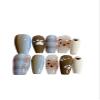 Hand drawn wearable nail cat gradient grid lazy feeling, detachable fake nail nail art patch(XS) view 1