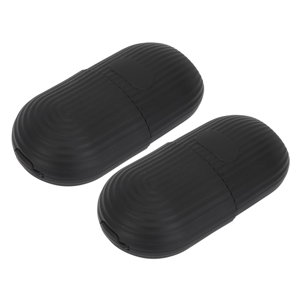 2pcs Ice Face Roller Reducing Puffiness Silicone Facial Eye Cold Roller Massage Tool for Home (Black)