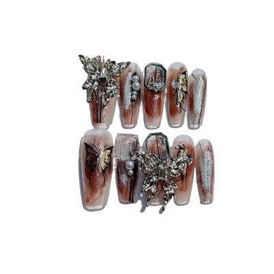Nail Art Detachable Butterfly Wearable Nail Create Stunning Nail Designs(S)