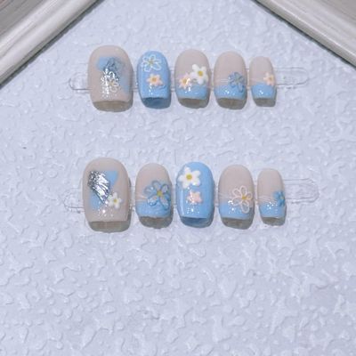 Handmade Heart-Shaped Detachable Nail Art Patch - Fake Nail for Nail Art(S)