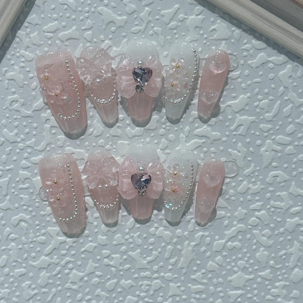 Fake Nail Art Patch Butterfly Knot Fairy Nail Art Can Disassemble Fake Nails(S)