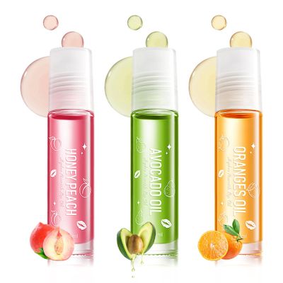 3 Pack Hydrating Lip Glow Oil - Transparent Plumping Gloss, Moisturizing Long Lasting Non-greasy Tinted Balm for Dry Cracked Lips