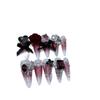 European and American Wine Red Heavy Industry Full Drilling Through Armor,Handmade Nail Art, Detachable Fake Nails(S) view 1