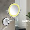 8 Inch LED Lighted Wall Mounted Makeup Mirror with Magnification, Double Sided Swivel Vanity Mirror for Bathroom, 360 Degree Rotation, Flexible Gooseneck, and Locking Suction(Bright Silver,5x) view 4