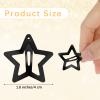 12PCS Metal Star Snap Hair Clips, 1.6 Inches Star Hair Clips for Kids Girls and Women, Silver/Gold/Black Star Snap Hair Barrettes, Non-Slip 2000s Y2K Star Cute Snap Hair Accessories(Black) view 2