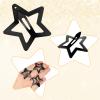12PCS Metal Star Snap Hair Clips, 1.6 Inches Star Hair Clips for Kids Girls and Women, Silver/Gold/Black Star Snap Hair Barrettes, Non-Slip 2000s Y2K Star Cute Snap Hair Accessories(Black) view 3