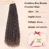 Long Boho Box Braids Crochet Hair Pre Looped Bohemian Crochet Braids for Black Women 8 Packs Boho Goddess Box Synthetic Hair with Curly Ends(24 Inch,T30) view 3