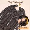 Long Boho Box Braids Crochet Hair Pre Looped Bohemian Crochet Braids for Black Women 8 Packs Boho Goddess Box Synthetic Hair with Curly Ends(24 Inch,T30) view 4