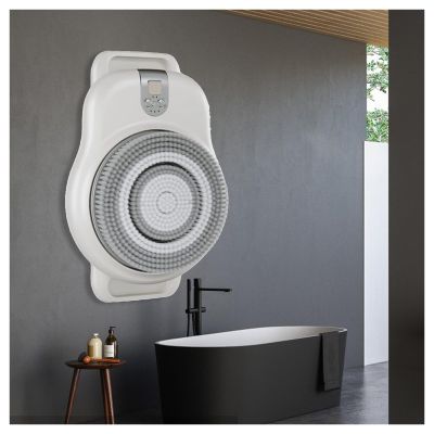 HMWOKPOT Back Scrubber for Shower Wall, 2-Speed Adjustment Electric Body Scrubber with 18Cm Large Brush Head, 360 Automatic Rota-Tion