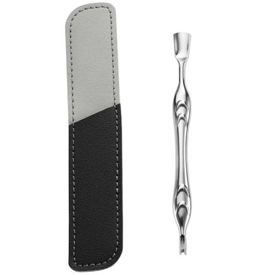 2 In 1 Cuticle Pusher With Fork Cuticle Remover Tool Nails Care Tool Stainless Steel Cuticle Cutter For Manicures Pedicu