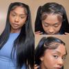 Asteria Hair Pre Styled Straight Wigs Human Hair 13x4 Glueless Ready To Wear Lace Frontal Wigs Human Hair Pre Plucked Pre Cut Pre Everything Wig For Women 26 Inch view 2