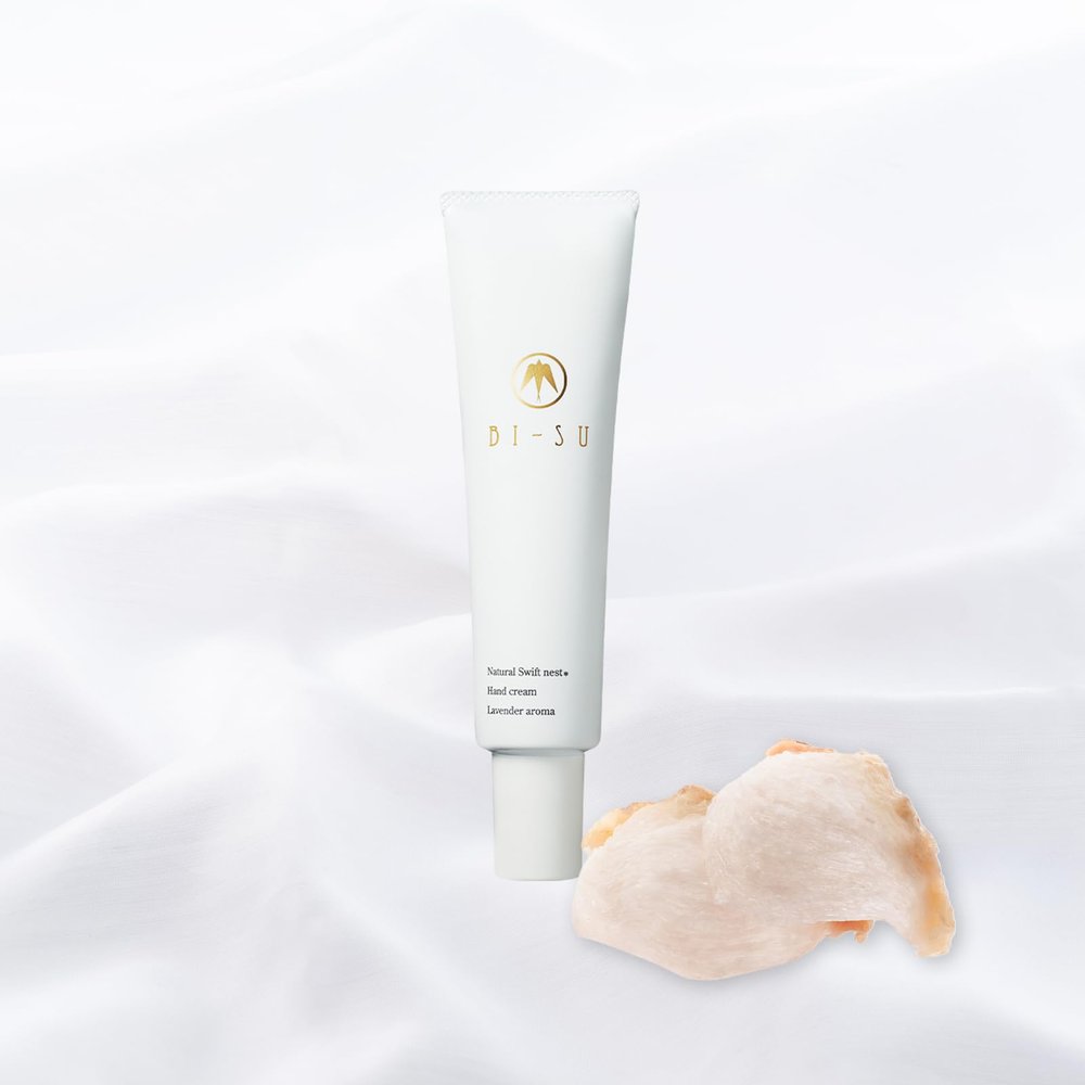BI-SU Hand Cream | Hand Moisturizer, Natural Swiftlet Nests Extract, Collagen, Sialic Acid, EGF, Anti-aging Japanese Skincare, Prevents Dryness, Keeps Hands Soft, Lavender Lover Scent, 1.06oz, 30g