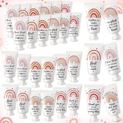 Sacubee 24 Pack Christmas Employee Appreciation Team Gifts Bulk Travel Size Hand Cream Inspirational Thank You Gifts Small Hand Lotions for Christmas Stocking Stuffer Employees Coworkers Staff Women