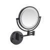 KNKQZXVDF Wall Mounted Makeup Mirror Two-Sided Swivel Wall Mount Mirror Two-Sided Extendable 360 Degree Swivel Extendable Arm(Matte Black,10x) view 1