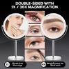 MIYADIVA Makeup Mirror, 30X Magnifying Mirror for Desk, 1X/30X Table Mirror with Stand, Double-Sided Vanity Mirror, Travel Makeup Mirror with Magnification, Desk Mirrors for Home and Office 8 in view 2