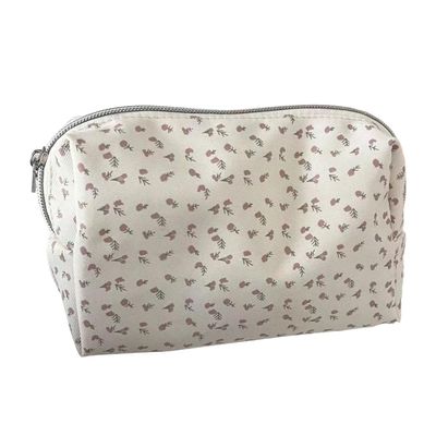 Adrosstoller Makeup Bag with Zippers Multifunctional Stationery Organiser Stylish Toiletry Bag Handheld Cosmetic Holder for Women