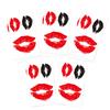 Kiss Lips Temporary Tattoos, 10-Pack Red and Black Love Lips Fake Tattoos for Women, Tattoo Stickers Perfect for Halloween, Mothers Day, and Cosplay for Adults and Kids view 1