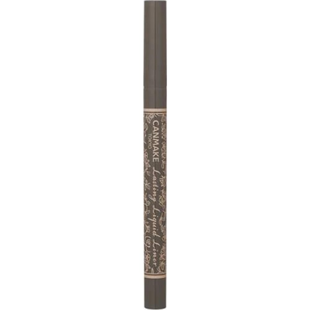 CANMAKE - Lasting Liquid Liner - Quick Dry High Pigment Smooth 0.1mm Ultra-Fine Tip - 0.02oz (0.6ml) (10 Sepia Greige)