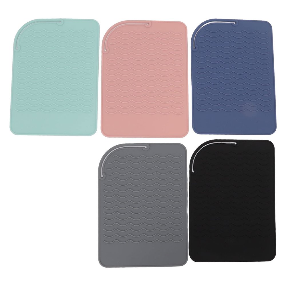 5 X Heatresistant Silicone Mat for Curling Irons, Hair Straighteners, Flat Irons