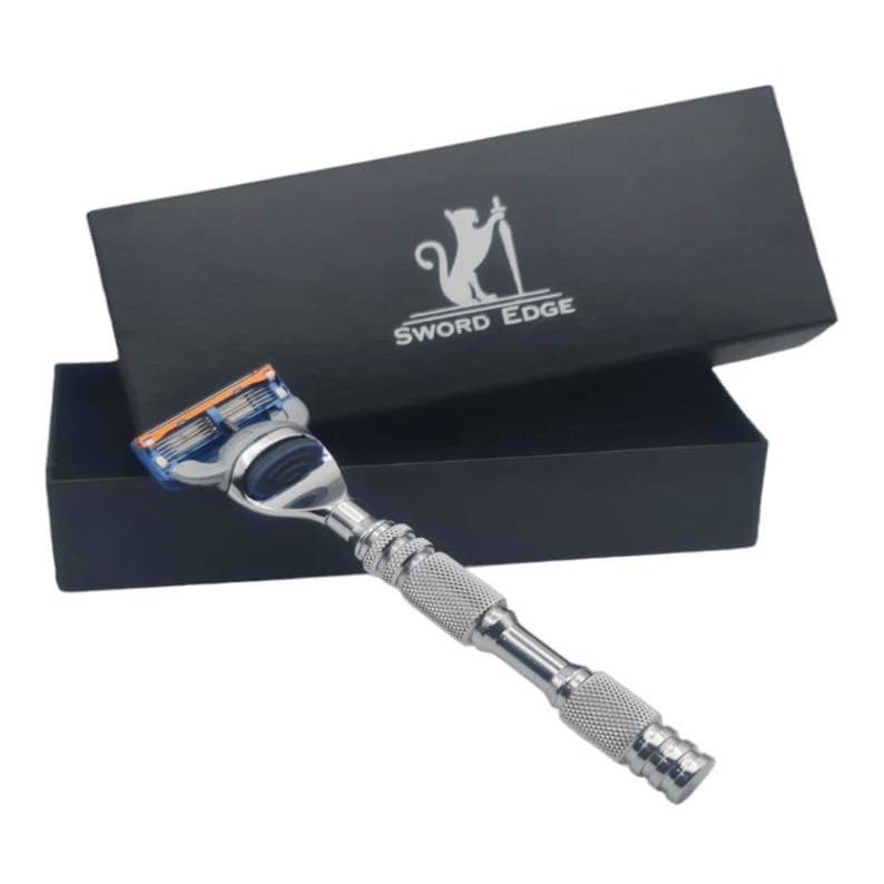 Conquer Shaving Mountains with the Sword Edge Fusion 5 compatible razor - "Breeze" (Box)