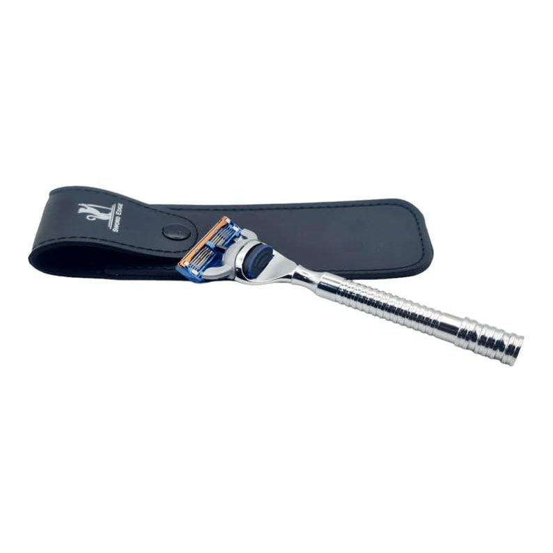 Experience The Perfect Gateway To Pure Shaving With Sword Edge Fusion 5 Compatible Razor - "Groove" (Pouch)