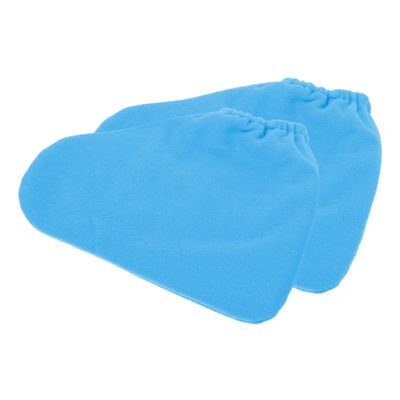 FRCOLOR 4pairs Wax Therapy Foot Covers for Moisturizing Foot Care Paraffin Wax Treatment Wraps Elastic Band Fits Soft and Warm Design for