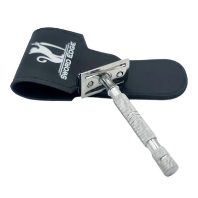 Sword Edge double edge safety razor "Roczen" DE Safety Razor: Revolutionize Your Shaving Experience (Also available with 2 in 1 OC+CC head) (Pouch With Standard Head)