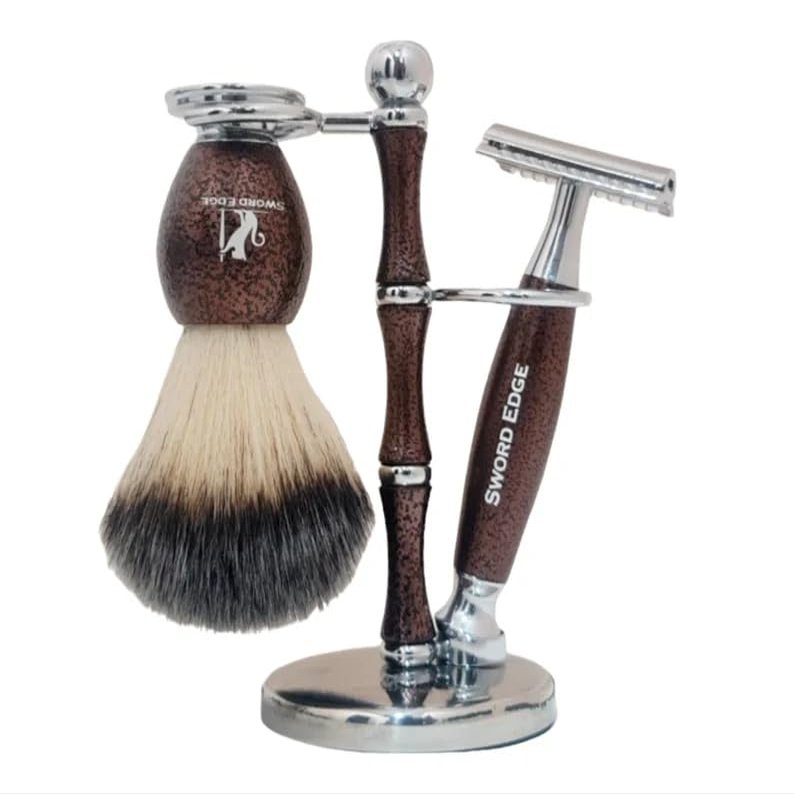 Add a Touch of Sophistication to your Grooming Space with Sword Edge Shaving set "Cyrus" (Also available with 2 in 1 OC+CC head) (With Standard head)