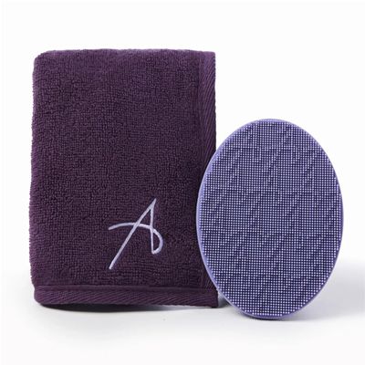 Anisa Beauty Oval Brush Cleaning Pad and Drying Towel Set  Deep Cleansing Silicone Pad with Soft Towel for Effective Brush Cleaning and Quick Drying