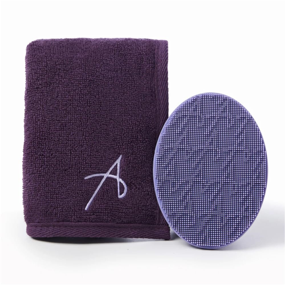 Anisa Beauty Oval Brush Cleaning Pad and Drying Towel Set  Deep Cleansing Silicone Pad with Soft Towel for Effective Brush Cleaning and Quick Drying