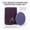 Anisa Beauty Oval Brush Cleaning Pad and Drying Towel Set  Deep Cleansing Silicone Pad with Soft Towel for Effective Brush Cleaning and Quick Drying view 3