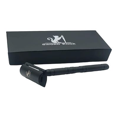 Level up your morning ritual with Sword Edge DE safety razor - "HolmerBLK" (Pouch)