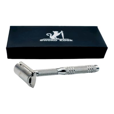 Unlock the ultimate convenience and smoothness of unscrewable Sword Edge DE Safety Razor "Travelio" (Also available with 2 in 1 OC+CC head) (Box, With Standard Head)