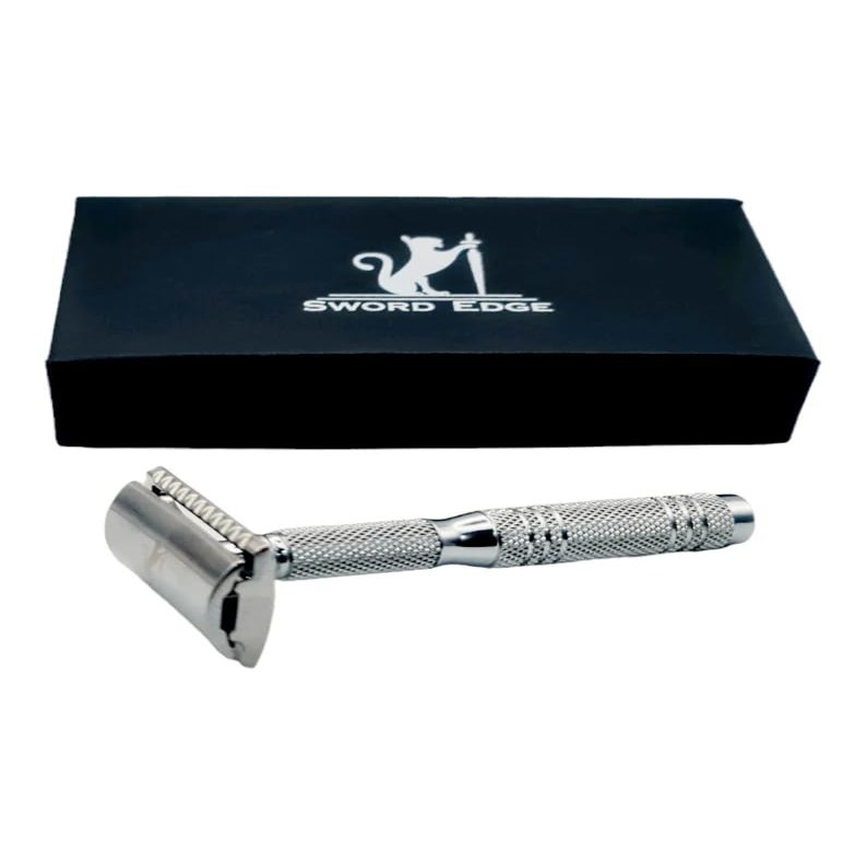 Unlock the ultimate convenience and smoothness of unscrewable Sword Edge DE Safety Razor "Travelio" (Also available with 2 in 1 OC+CC head) (Box, With Standard Head)