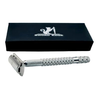 A battle axe for your morning ritual, the Sword Edge DE safety razor "Jazzy" (Also available with 2 in 1 OC+CC head) (Box With 2 in 1 Head)