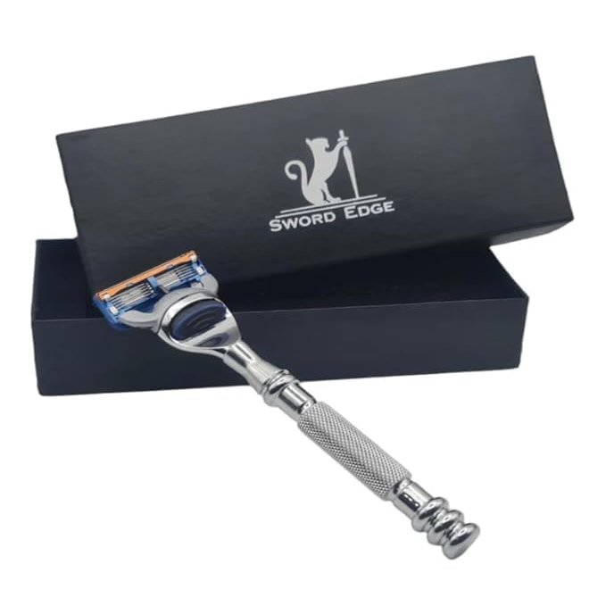 Unlock the secrets to smoother, happier skin with the Sword Edge Fusion 5 compatible razor - "Staunton" (Box)