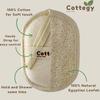 1PC Cottegy Egyptian 100% Natural Loofah Exfoliating Scrubber- Eco-Friendly Bath & Shower Sponge - Face & Body - Men & Women-1PC Natural Foot Pumice Stone - Feet, Heels, Elbows and Hands (White) view 3